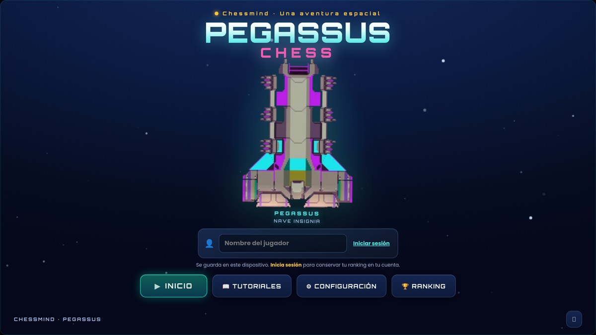 Pantalla de entrada de Pegassus Chess